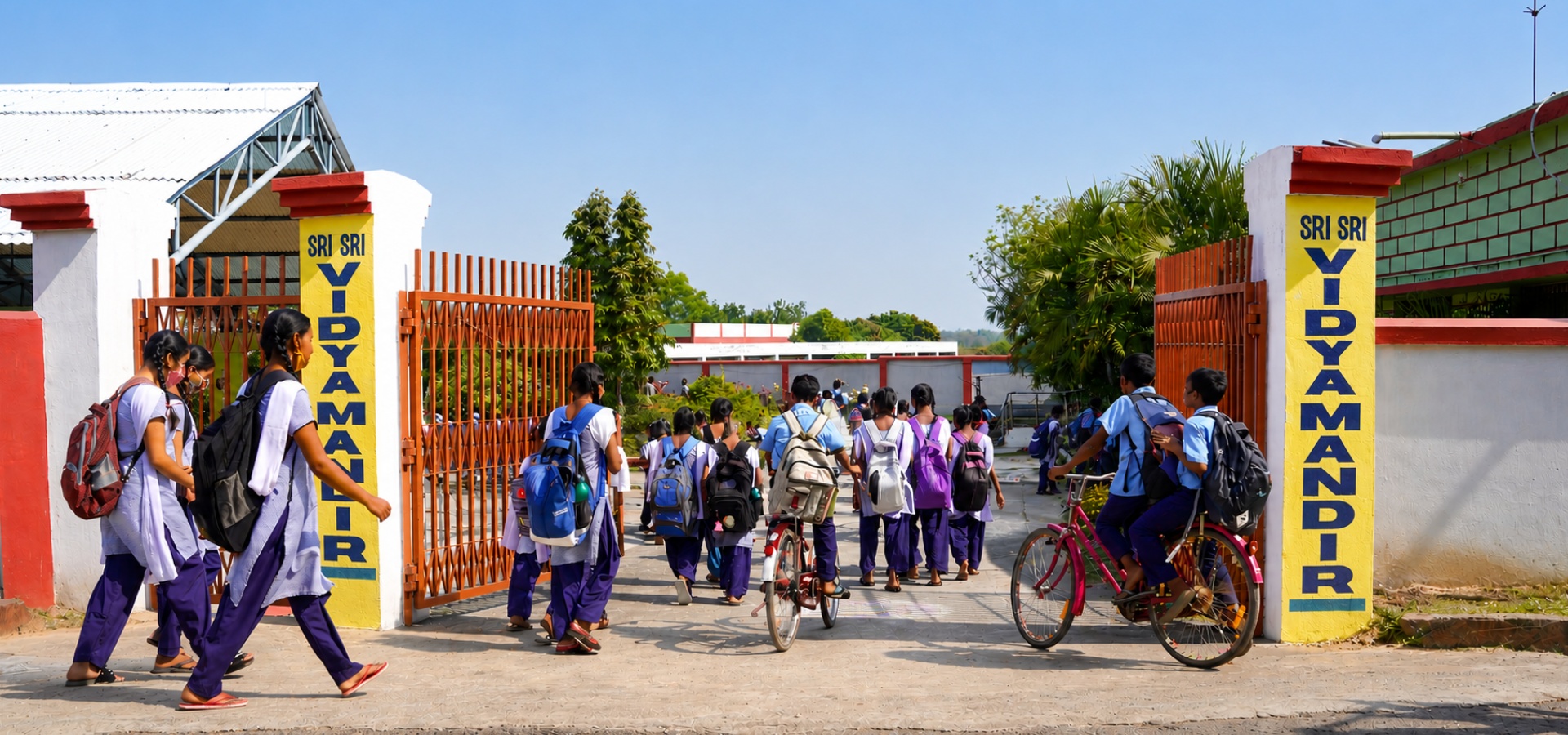 Children in a classroom, learning