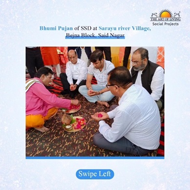 Bhumi Pujan of SSD at Sarayu River